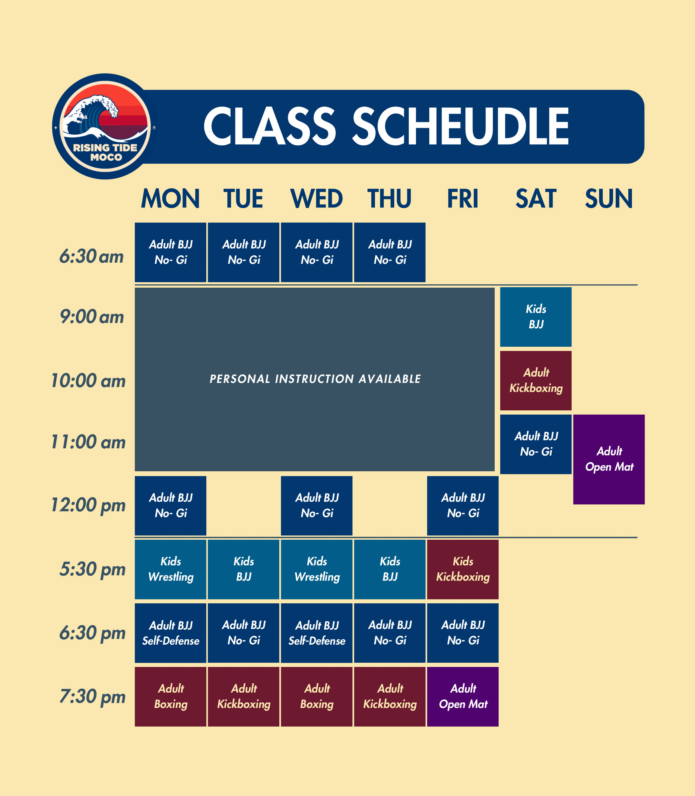 Full Class Schedule 